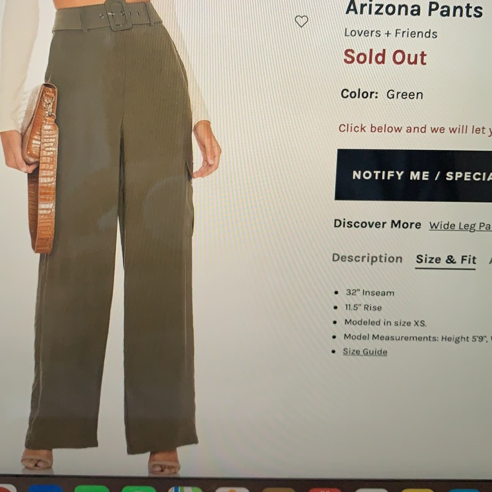 Lover’s + Friends high waisted wide leg pants
